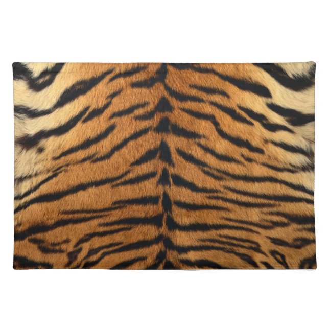 Tiger Stripe Fur Print Cloth Placemat (Front)