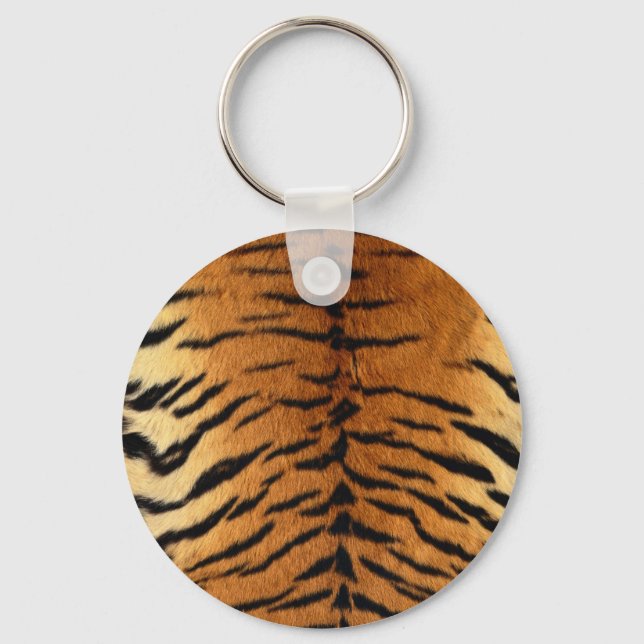 Tiger Stripe Fur Print Keychain (Front)
