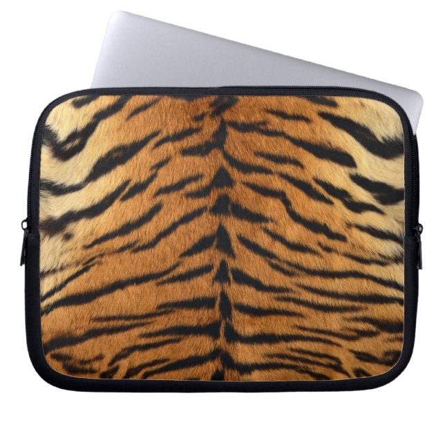 Tiger Stripe Fur Print Laptop Sleeve (Front)