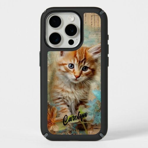 Tiger Stripe Maine Coon Kitten  iPhone 15 Pro Case