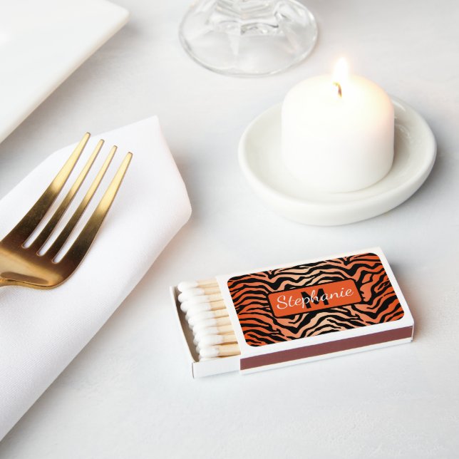 Tiger stripe  matchboxes (Insitu)