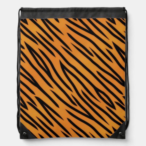 Tiger Stripe Pattern Drawstring Bag