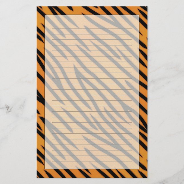 Tiger Stripe Pattern Stationery (Front)