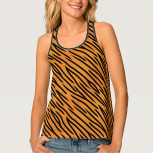 Tiger Stripe Pattern Tank Top