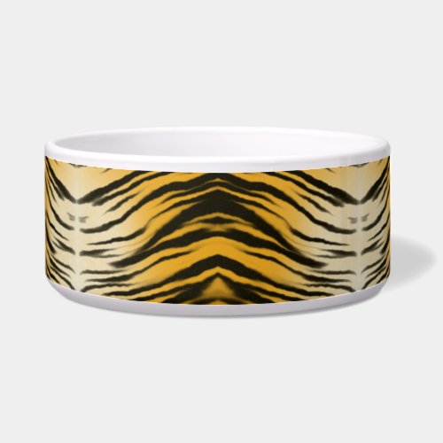 Tiger Stripe Print Fur Pattern Texture Bowl