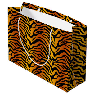 Tiger stripe print large gift bag