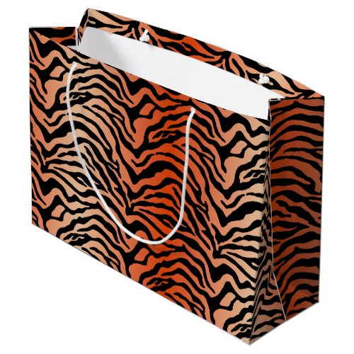 Tiger stripe print large gift bag
