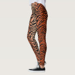 Tiger stripe print leggings<br><div class="desc">Tiger striped prints are fashionable. Wear this orange and black tiger tripe to the gym,  a game or out on the town.</div>