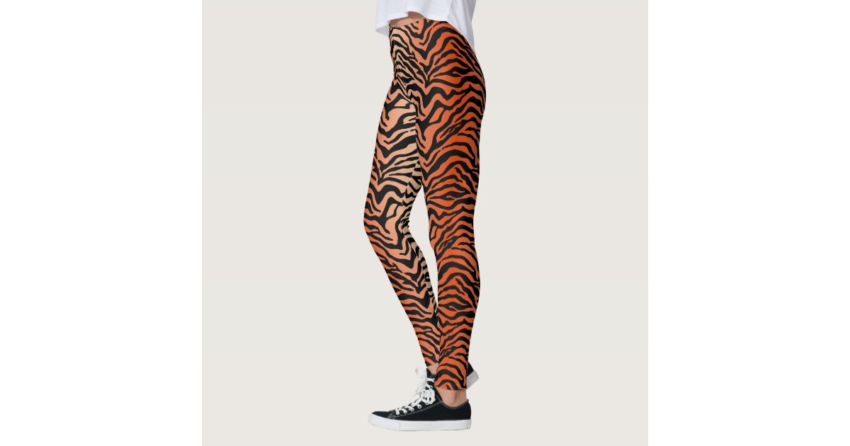 Tiger stripe print leggings