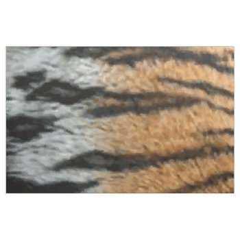 Tiger Stripe Print Pattern Background Fabric by warrior_woman at Zazzle
