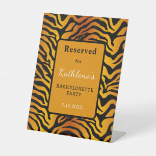 Tiger stripe reserved sign