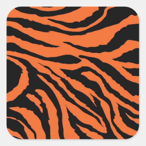 Tiger Stripe Square Stickers