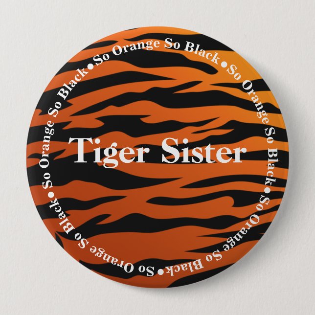 Tiger Stripe Tiger Sister Button (Front)