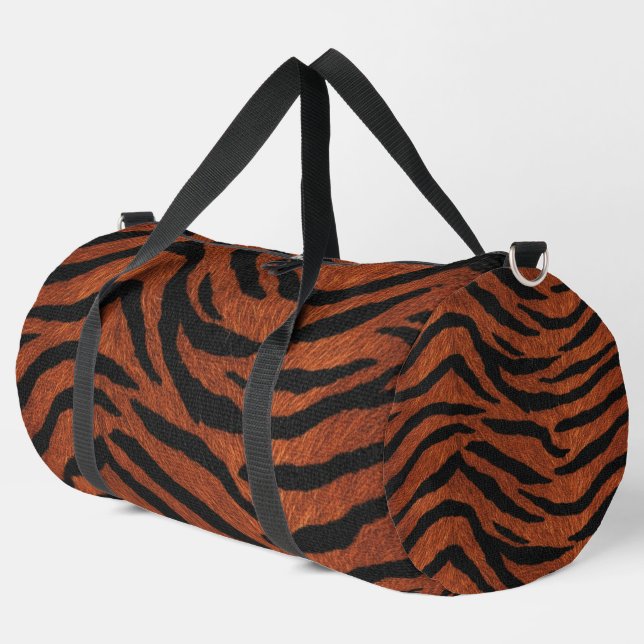 Tiger Stripe Wild Pattern Duffle Bag (Left Corner)