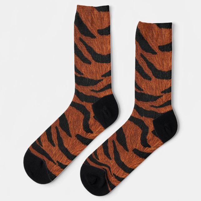 Tiger Stripe Wild Pattern Socks (Left)