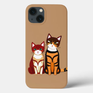 Tiger Striped Cat and Ginger Kitten iPhone 13 Case