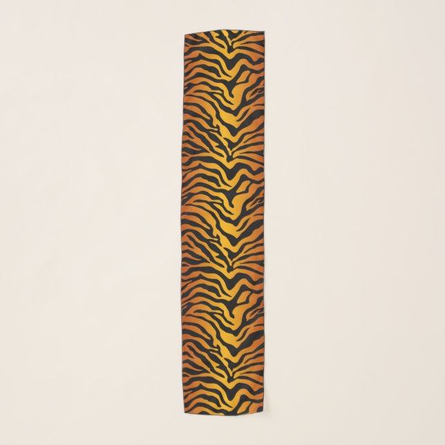 Tiger striped print scarf (Front)
