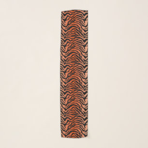 Tiger striped print scarf