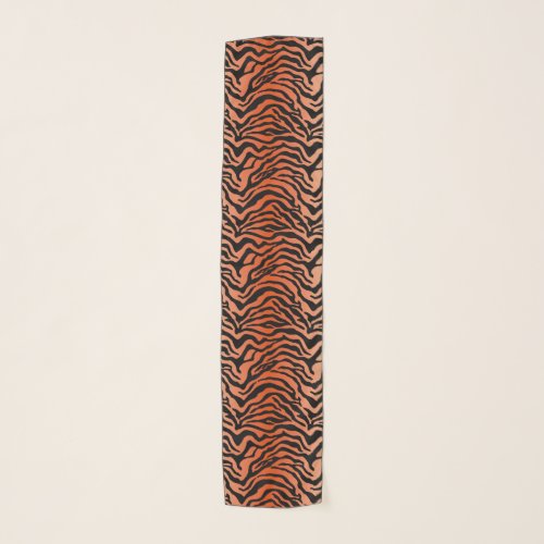 Tiger striped print scarf