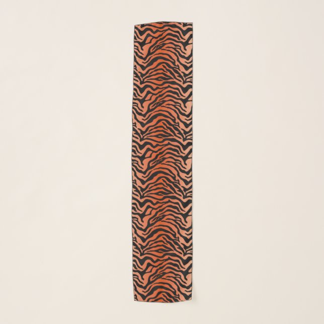 Tiger striped print scarf (Front)