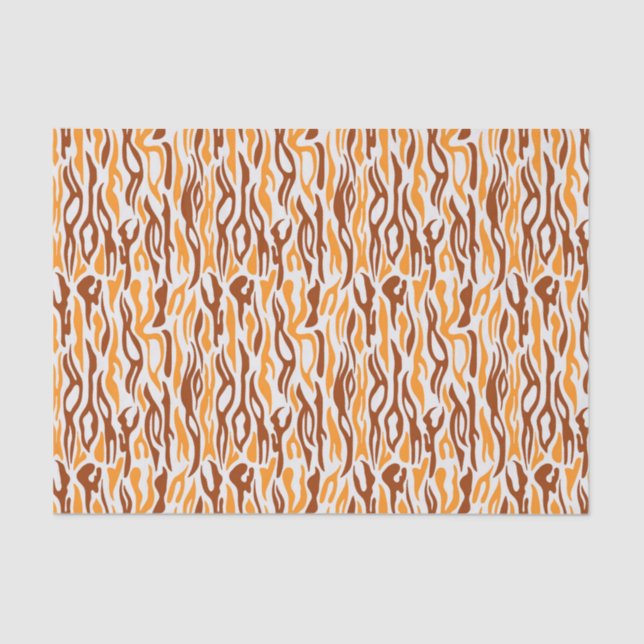 Tiger Stripes Abstract Pattern Tissue Paper (Front)