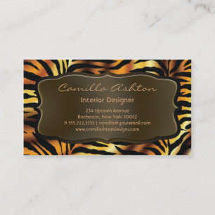 Tiger Stripes African Zebra Business Cards