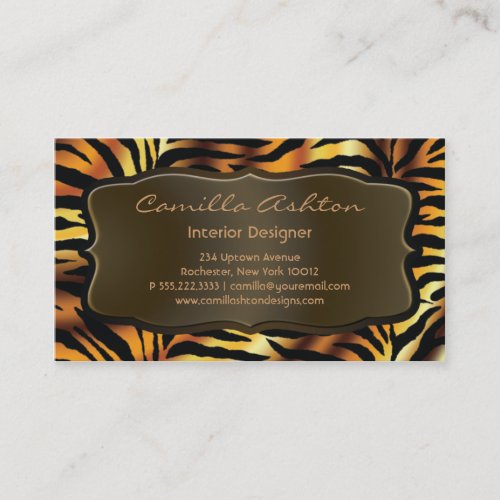 Tiger Stripes African Zebra Business Cards