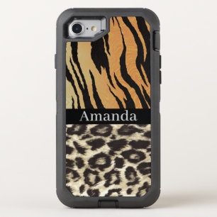Tiger Stripes and Cheetah Spots OtterBox Defender iPhone SE/8/7 Case