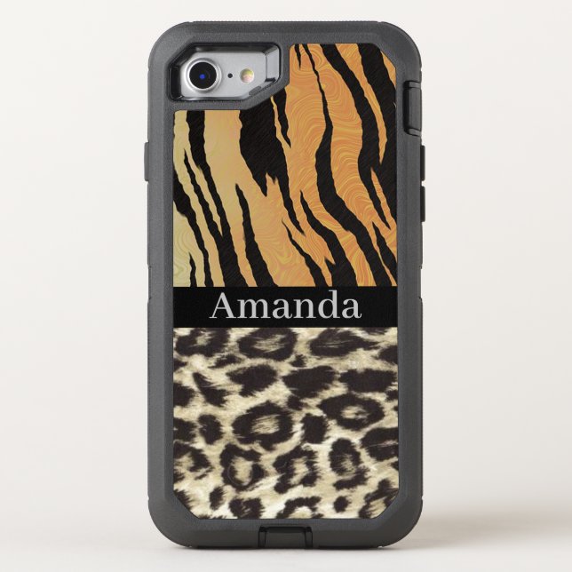 Tiger Stripes and Cheetah Spots Otterbox iPhone Case (Back)