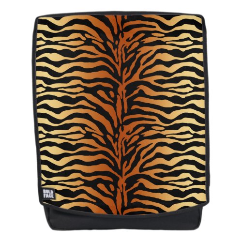 Tiger Stripes Animal Print Amber Black and Tan Backpack