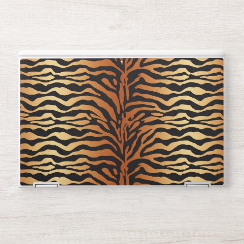 Tiger Stripes Animal Print Amber Black and Tan HP Laptop Skin