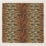 Tiger Stripes Animal Print, Amber, Black and Tan Scarf<br><div class="desc">Square scarf in a digital animal print in deep amber / rust brown and tan with black tiger stripes</div>