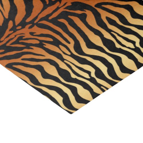 Tiger Stripes Animal Print Amber Black and Tan Tissue Paper