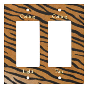Tiger Stripes Animal Print Customized Double Light Switch Cover