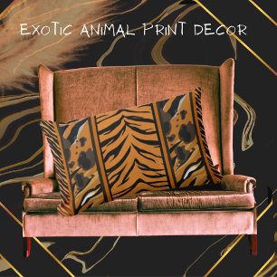 Tiger Stripes Animal Print Lumbar Pillow