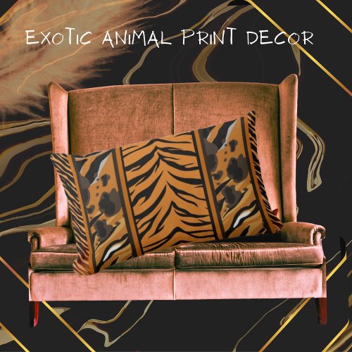 Tiger Stripes Animal Print  Lumbar Pillow