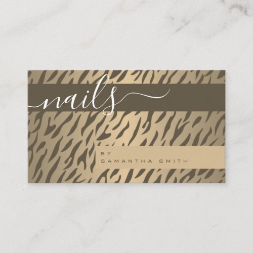 Tiger Stripes Animal Print Pattern Elegant Stylish Business Card