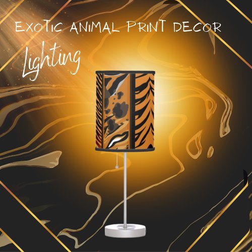 Tiger Stripes Animal Print Table Lamp