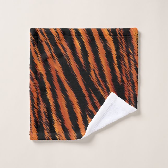 Tiger Stripes Animal Print Wash Cloth (Wash Cloth)