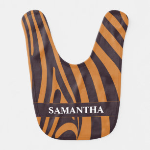 Tiger stripes  baby bib