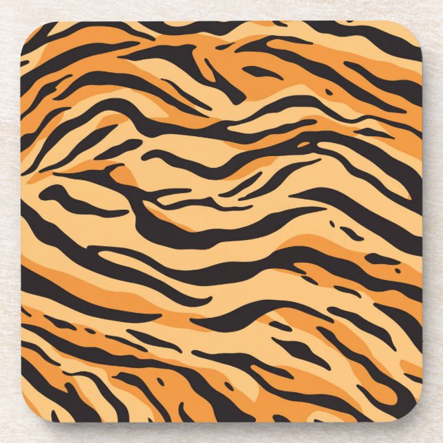 Tiger Stripes Beverage Coaster (Front)