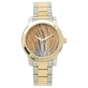 Tiger Stripes Big Cat India Wildlife Faux Fur Watch