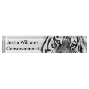 Tiger Stripes Desk Name Plate
