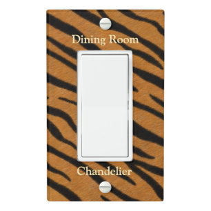 Tiger Stripes Exotic Animal Fur Customized Light Switch Cover