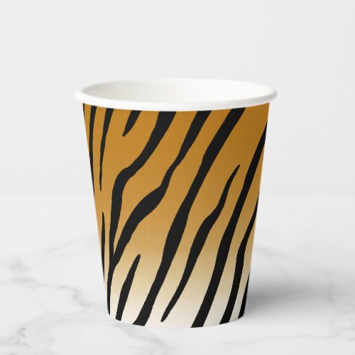 Tiger Stripes Exotic Animal Print Paper Cups