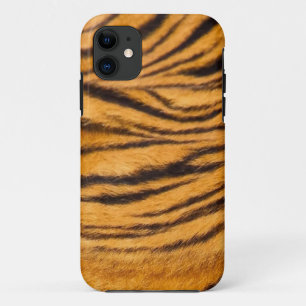 Tiger Stripes Fur Black and Orange Personalize it iPhone 11 Case