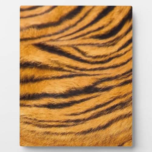 Tiger Stripes Fur Black and Orange Personalize it Plaque