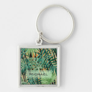 Tiger Stripes Jungle Camouflage Personalised Keychain