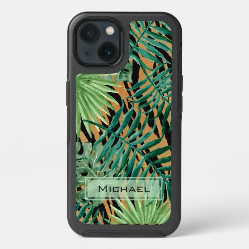 Tiger Stripes Jungle Camouflage Personalised iPhone 13 Case