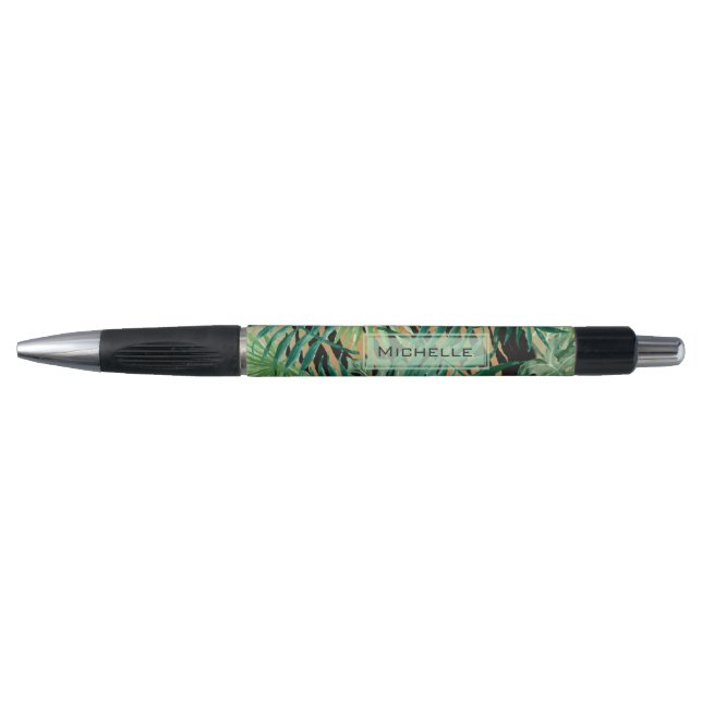 Tiger Stripes Jungle Camouflage Personalised Pen (Front)